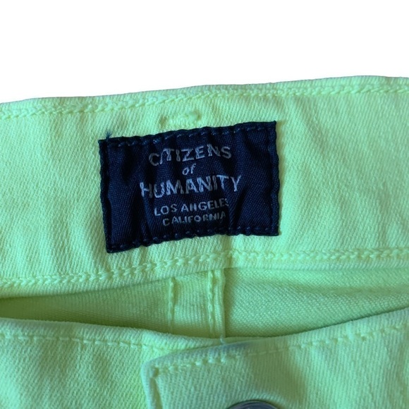 CofH Cara High Rise Cigarette Jeans in Neon Blaze Yellow Size 24 - Picture 14 of 16